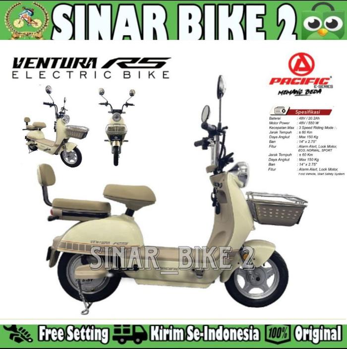 Gambar Sepeda Listrik PACIFIC VENTURA RS Electric E Bike 500 Watt - Cream dari Sinar Bike 2 undefined Tokopedia