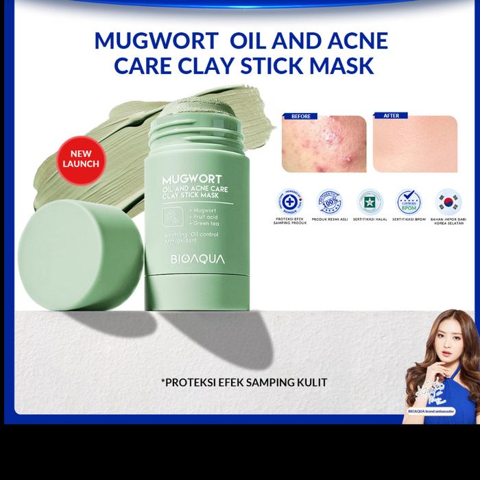 Gambar BIOAQUA Clay Stick Mask 40g Mugwort Oil and Acne Care / Volcanic mask - MUGWORT STICK dari beautyshopindo undefined Tokopedia