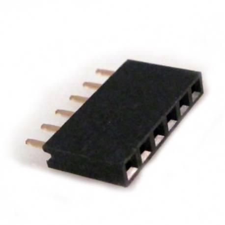 Gambar Pin Header Female Single Row 2.54mm - 1x6 dari 2R Hardware & Electronic undefined Tokopedia