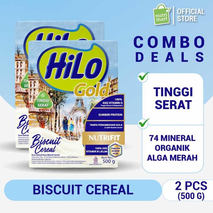 Gambar Harga Spesial - Twin Pack - Hilo Gold Biscuit Cereal 500 Gram - Susu dari Toko Baihaqii undefined Tokopedia