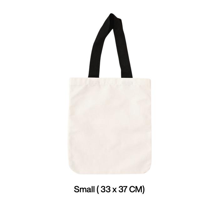 Gambar Tote Bag Custom / Totebag Canvas Grade A / Goodie Bag Premium - Tali Hitam (SS), 1 Sisi (A3) dari Jadiprint undefined Tokopedia