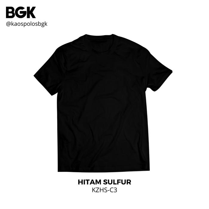 Gambar Kaos Polos Katun Combed 30s Lengan Pendek (Dark Color) - Hitam Sulf HSC3, S dari Konveksi Bagak Siantar undefined Tokopedia
