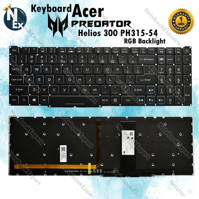Gambar Keyboard Acer Predator Helios 300 PH315-54 RGB Backlight dari notebookexpert undefined Tokopedia