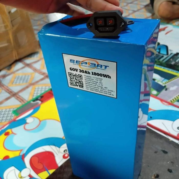 Battery Motor Listrik Volta Uwinfly Viar Lithium 60V 20-30Ah 40Ah 60Ah Kapasitas 60v 20Ah 40Ah 60Ah 100Ah 160Ah - 12Ah
