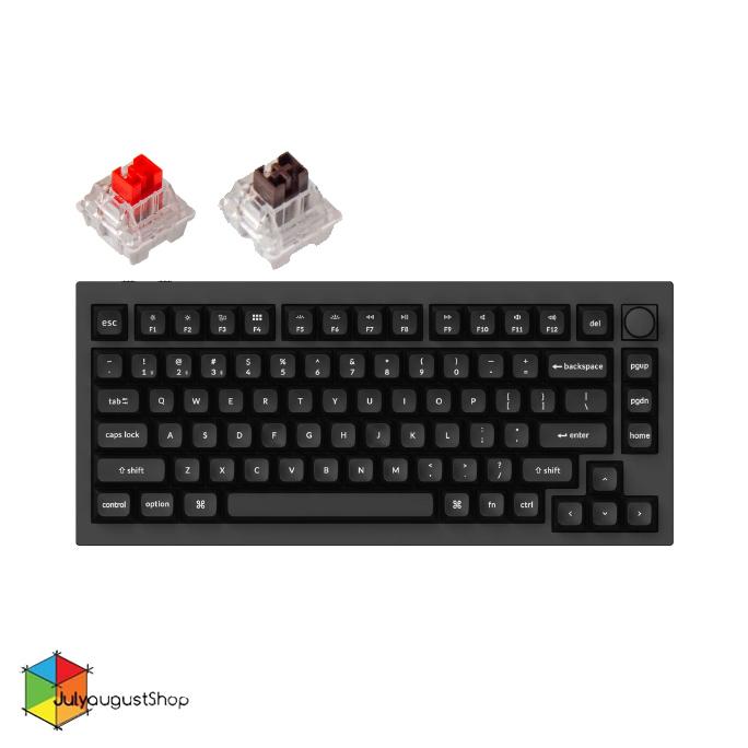 Gambar Keychron Q1 Pro QMK/VIA Wireless Custom Mechanical Keyboard FA Knob SE - Carbon Black, K Pro Red dari Julyaugustshop undefined Tokopedia