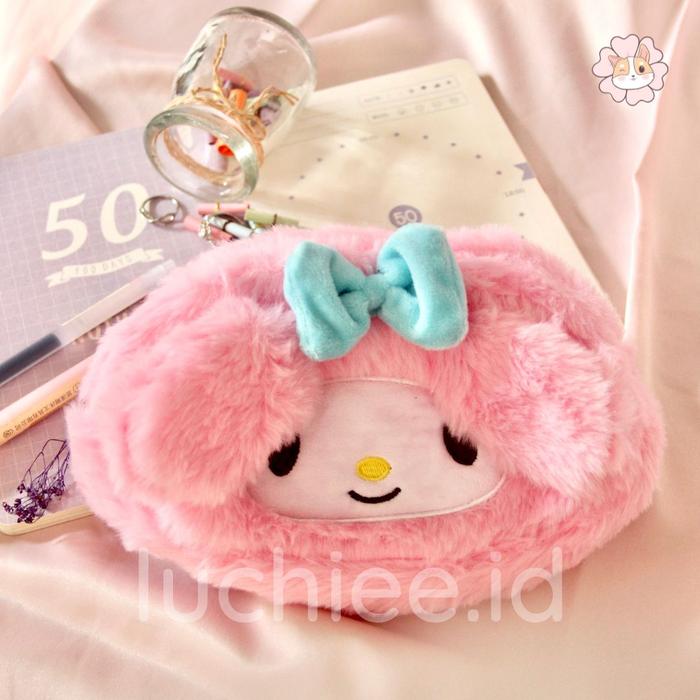 Gambar Tempat Pensil Anak Perempuan Dompet My Melody Kuromi Bulu Premium SNI - My Melody dari luchiee.id undefined Tokopedia