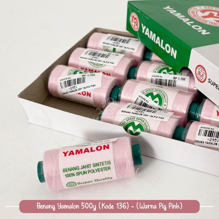 Gambar Benang Jahit Yamalon 500 Yard Murah bisa Gosend - Pig Pink dari Monteku undefined Tokopedia