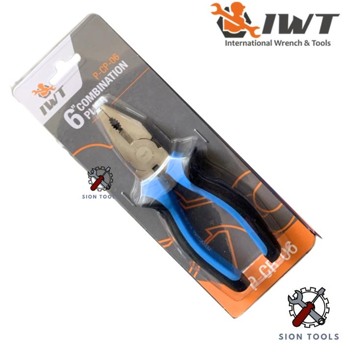 Gambar IWT TANG KOMBINASI HEAVY DUTY 6 7 8 INCH MODEL LAMA COMBINATION PLIER - 6 INCH dari Sion Tools undefined Tokopedia