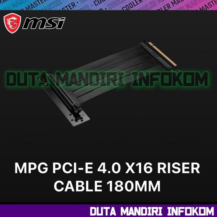 Gambar MSI MPG PCI-e 4.0 X16 Riser Cable - Black Edition  dari Duta Mandiri Infokom undefined Tokopedia