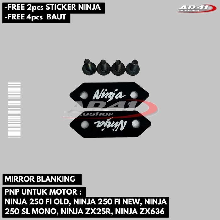 Gambar Mirror Blanking Ninja 250 Fi Old / New 2018 Replika R&G - NINJA dari ar41motoshop undefined Tokopedia