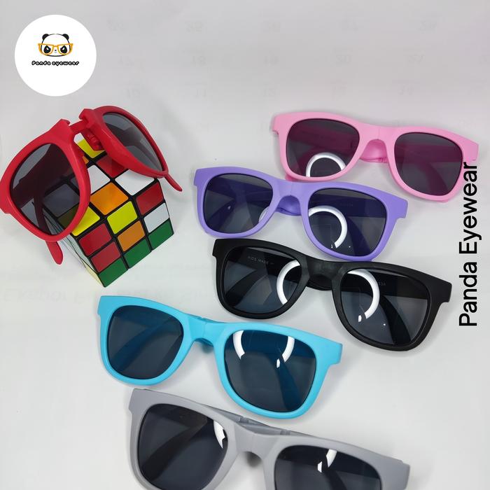 Jual kacamata Hitam Anak Laki laki •folding kids sunglass Hitam