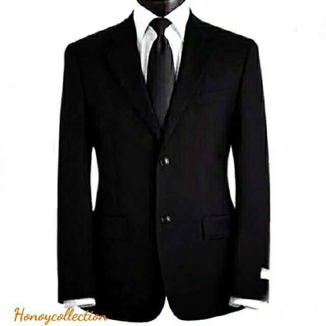 Gambar jas formal pria/ jas hitam pria/ jas nikah/ jas wisuda/ jas pria - Hitam, S dari HONOYCOLLECTION undefined Tokopedia