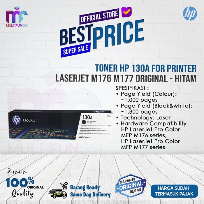 Gambar Toner HP 130A For Printer Laserjet M176 M177 Original - Hitam dari Multifungsi ID undefined Tokopedia