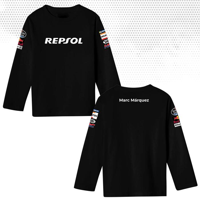 Gambar Baju Kaos Pria Distro Sablon DTF MARC MARQUEZ TEAM HONDA SIMSE.ID - Hitam, S dari Kaos Galuh undefined Tokopedia