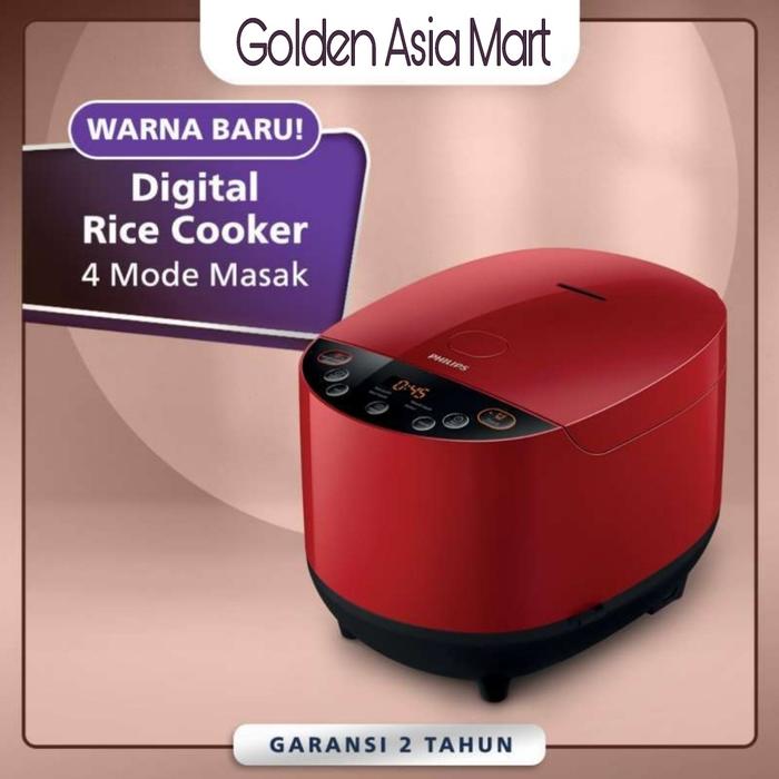 Gambar Philips Digital Rice Cooker 1.8L - Fuzzy Logic HD4515 - Garansi Resmi - Merah dari Golden Asia Mart undefined Tokopedia