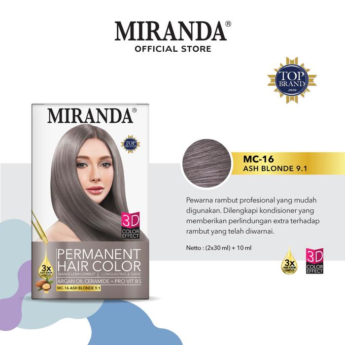 Gambar MIRANDA BLEACHING 30ML / SEMIR CAT BLEACHING RAMBUT - MC16 Ash Blonde dari Dara Jelita Kosmetik undefined Tokopedia