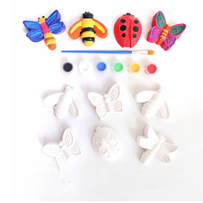 Gambar patung lukis gypsum painting 3D Mainan edukasi DIY karakter montessori - Box isi 2 Pcs dari pasar grosir asemka undefined Tokopedia
