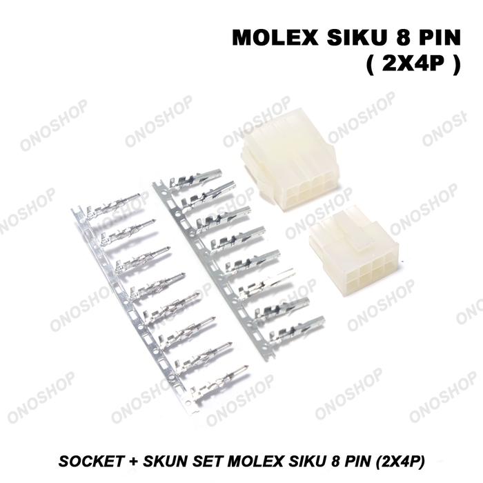 Gambar Socket + Skun Set Molex Siku 5556+5557+5558+5559 - 2x4P dari Ono Shop undefined Tokopedia