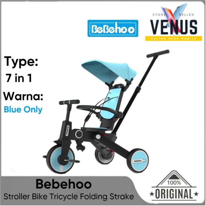 Gambar Bebehoo Gen 2 Stroller Bike 7in1 Tricycle Folding Sepeda Lipat Anak - Biru, BIASA dari Venus Mobile undefined Tokopedia