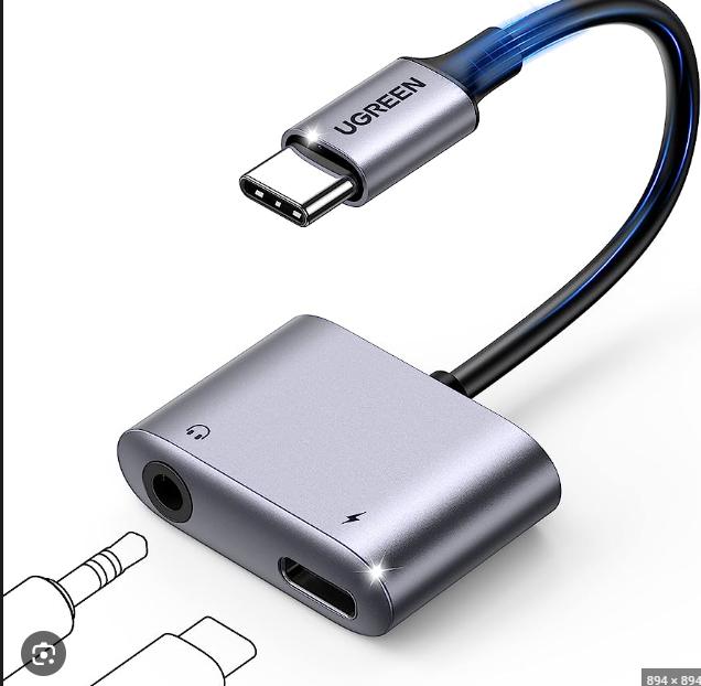 Gambar Ugreen Converter USB Type C To Jack 3.5mm DAC Music Call Mic Charge - DAC dari JAZE ID undefined Tokopedia