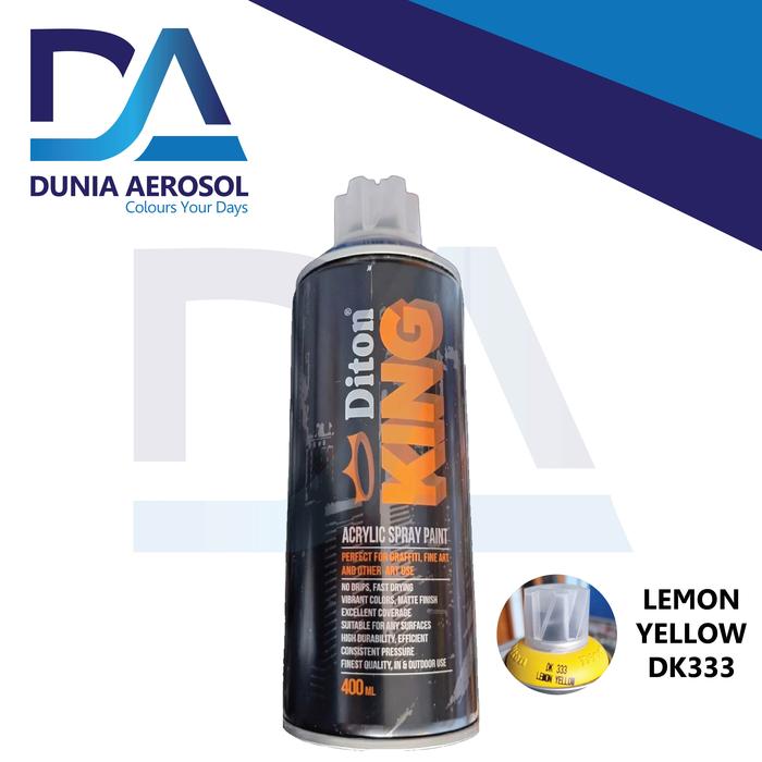 Gambar Cat Semprot Graffiti Diton King 400ml Variasi 1 - Lemon Yellow dari DUNIA AEROSOL undefined Tokopedia
