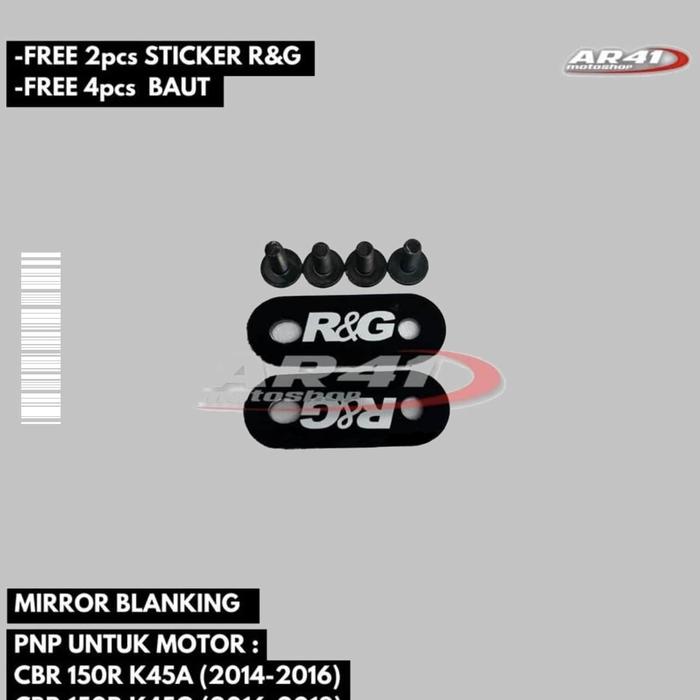 Gambar Mirror Blanking Cover Tutup Spion R&G CBR 150 K45G DAN K45N - K45G dari ar41motoshop undefined Tokopedia