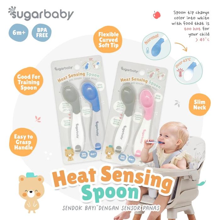 Gambar SUGARBABY PREMIUM FEEDING SET 4IN1 - SENDOK, ABU BIRU dari hollybabyshop undefined Tokopedia