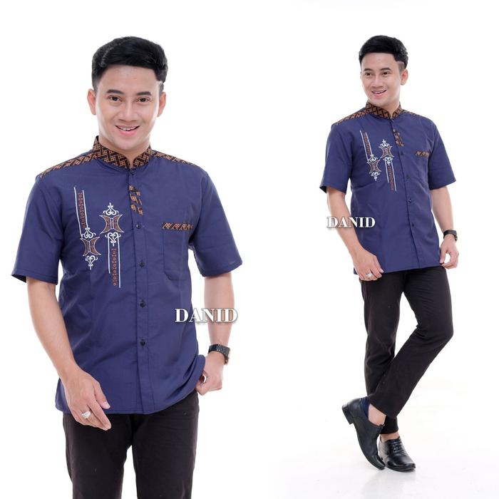 Gambar Grosir Baju Koko Pria Dewasa Lengan Pendek Model Terbaru - navy, M dari Chamdy Shop undefined Tokopedia