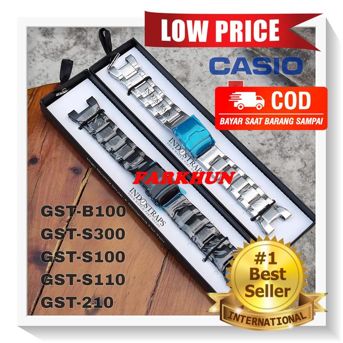 Jual STRAP STAINLESS CASIO GST 100 110 210 300 S100 S110 S300 BAND