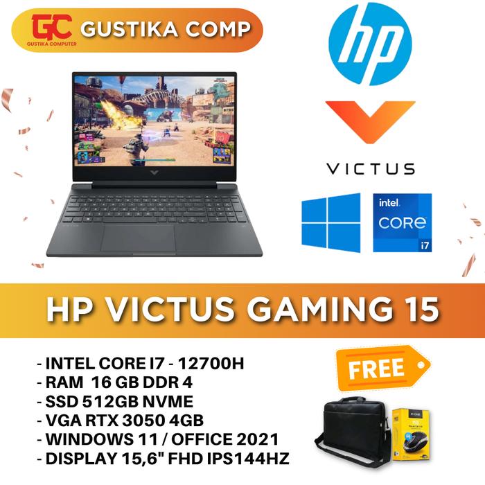Jual LAPTOP HP VICTUS 15 FA0008TX I7-12700H RAM 16GB SSD 512GB RTX