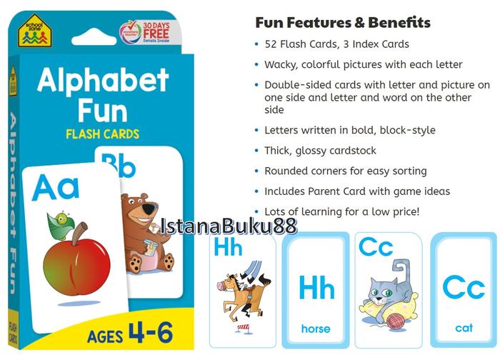 Gambar 50pcs Flash Cards Memory Cards Words Alphabet Number Terapi Autis - AlphabetFun dari IstanaBuku88 undefined Tokopedia