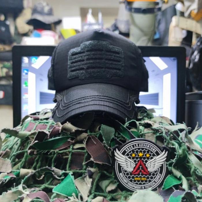 Gambar Topi Baseball Caps Tactical Model Coak Laser Cut New - Hitam dari Putra Tactical undefined Tokopedia