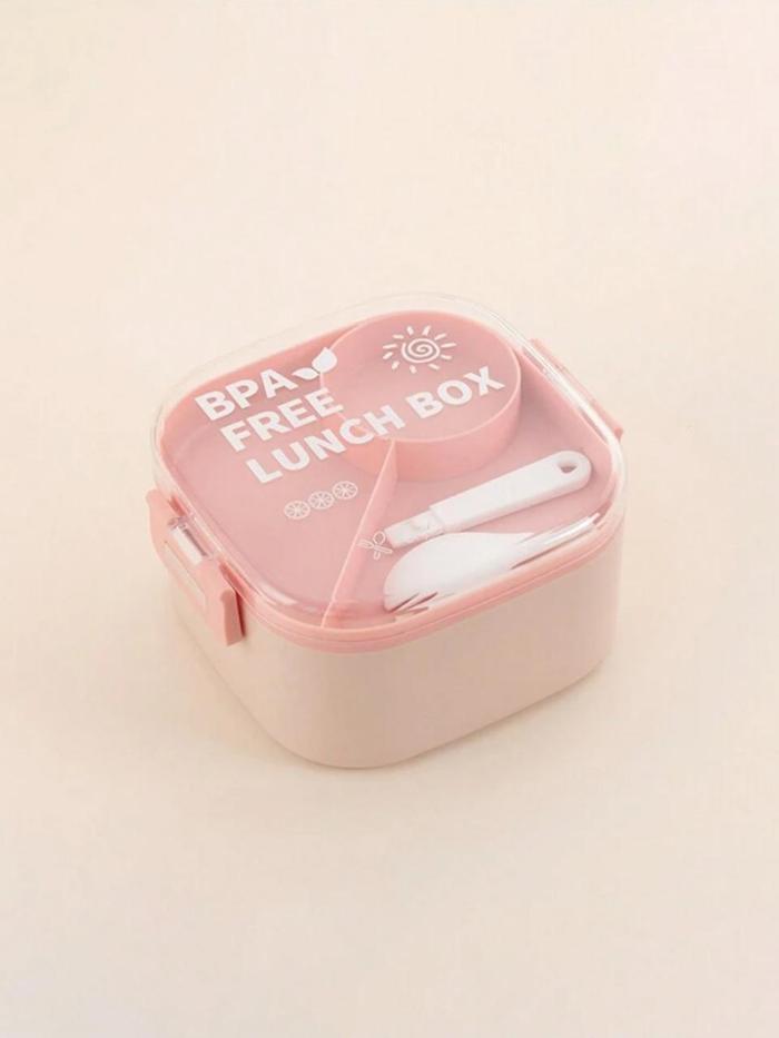 Gambar Lunch Box BPA FREE Kotak Makan Dengan Sendok - 8818 - Pink dari La Royale undefined Tokopedia