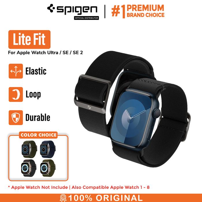 Gambar Strap for Apple Watch Ultra 8/7/SE 2 49/45/44/42mm 41/40mm Spigen Lite Fit - Black, 49/45/44/42mm dari Spigen Indonesia undefined Tokopedia