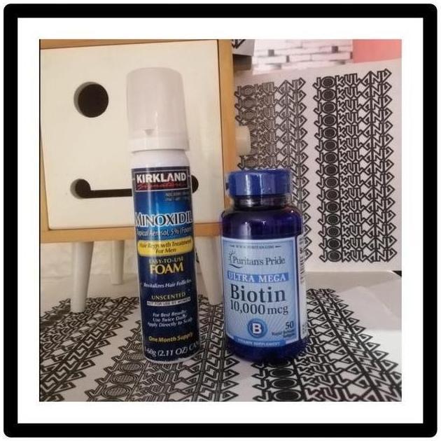 Gambar ANS EF ZL KIRKLAND FOAM 5% Minoxidil + BIOTIN 10000 MCG - KF + 50 SOFTGEL dari Kamilla Official undefined Tokopedia