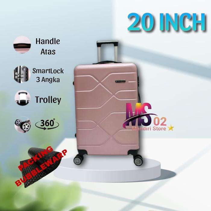 Gambar KOPER 20 INCH KOPER POLO KOPER SEDANG KOPER TAHAN BANTING 002 - ROSE GOLD dari MandiriStore02 undefined Tokopedia