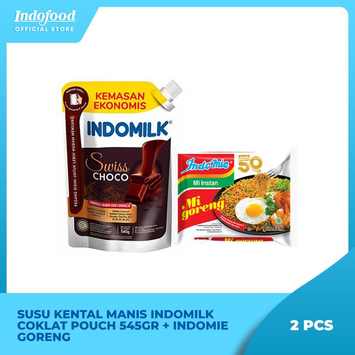 Gambar Susu Kental Manis Indomilk Coklat Pouch 545gr + Indomie Goreng dari Rumah Indofood undefined Tokopedia