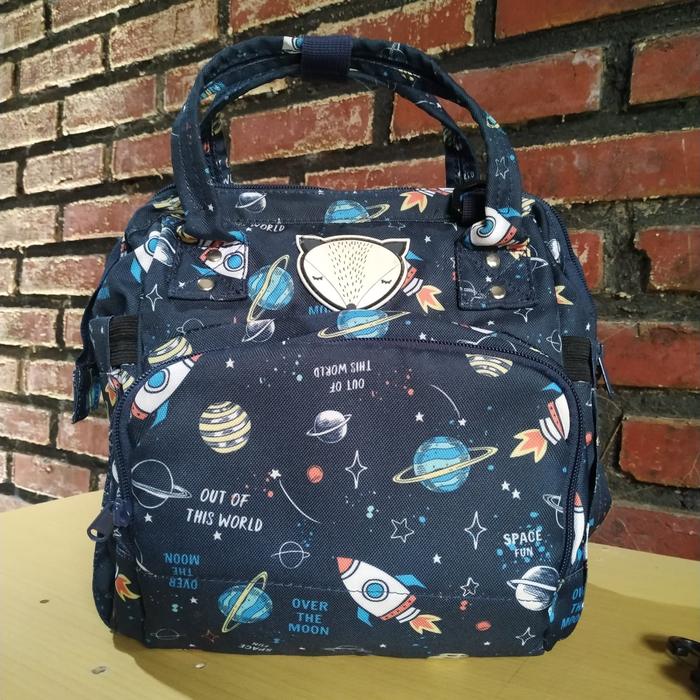 Gambar Diaper Bag 3 in 1 Little Munya Limited Edition - Navy Astronout dari rakit alphacom undefined Tokopedia