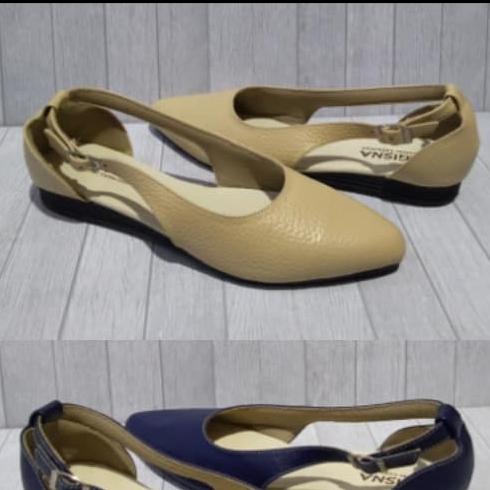 Gambar Sepatu Wanita Flat Fentopel Kasual KULIT ASLI 100% ORIGINAL Garut - Cream, 36 dari MDM Leather undefined Tokopedia