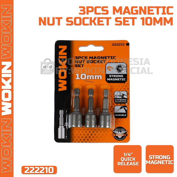 Gambar 3Pcs Magnetic Nut Socket Set Wokin - 10mm dari Wokin Indonesia undefined Tokopedia