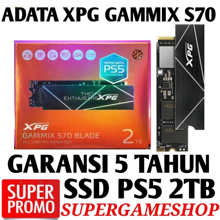 Gambar XPG GAMMIX S70 BLADE PCIe Gen4x4 M.2 2280 - SSD 2TB PS5 SSD - SSD 2TB dari Super-Gameshop.id undefined Tokopedia