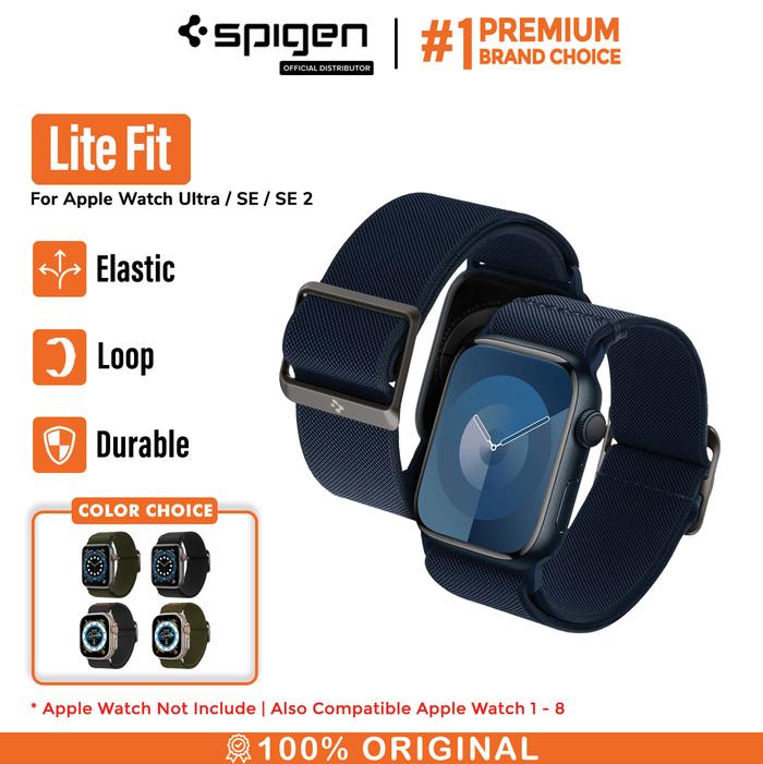Gambar Strap Apple Watch 7/6 41/40/38mm 45/44/42mm Spigen Band Lite Fit Loop - Navy, 49/45/44/42mm dari Spigen Indonesia undefined Tokopedia