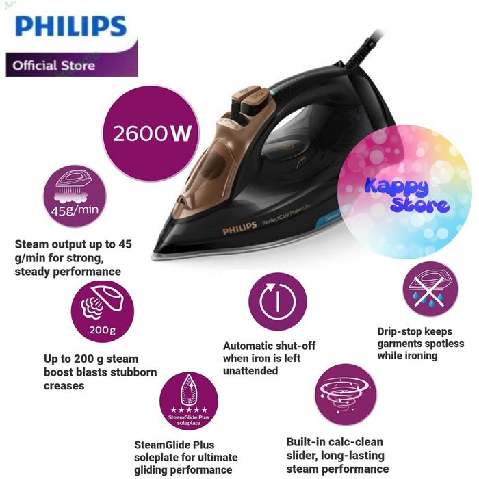 Gambar Setrika Philips Uap GC3920 / Dry Iron Steam GC 3920 - 2600 Watt, Plastic Wrap dari Kappy Store undefined Tokopedia