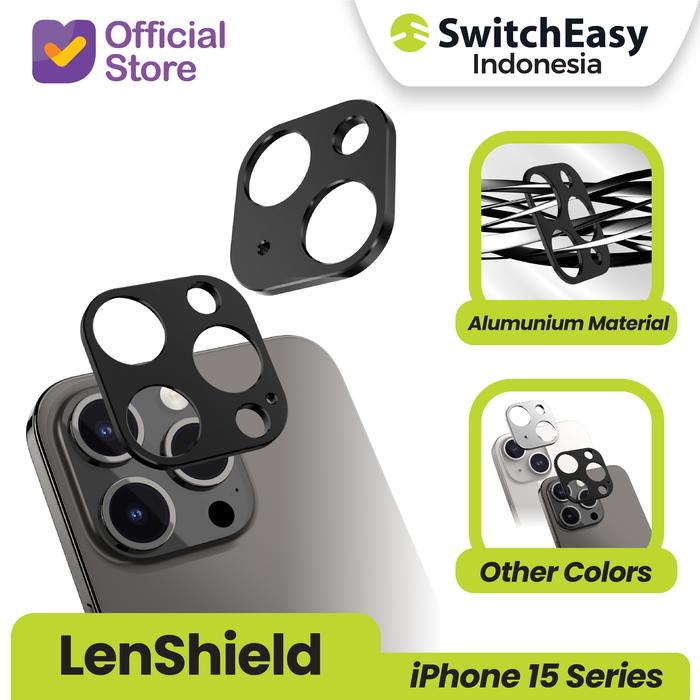 Gambar Anti Gores Kamera iPhone 15 Pro Max Plus SwitchEasy LenShield Camera - Black, 15 Pro/Pro Max dari SwitchEasy Official undefined Tokopedia
