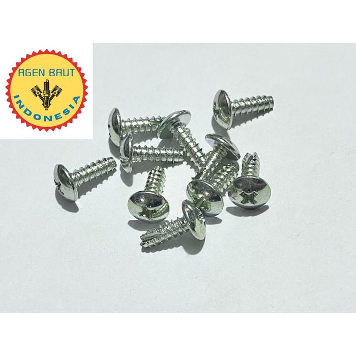 Jual Baut Skrup Cacing 4x12 putih [ Paket Isi 100 Pcs ] - Kota Bekasi ...