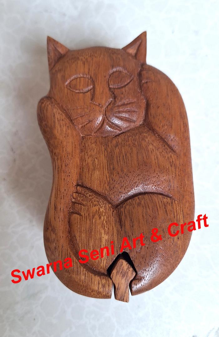 Gambar Kotak Perhiasan PANDORA SLEEPING CAT Series Lucu dari Swarna Seni Art undefined Tokopedia