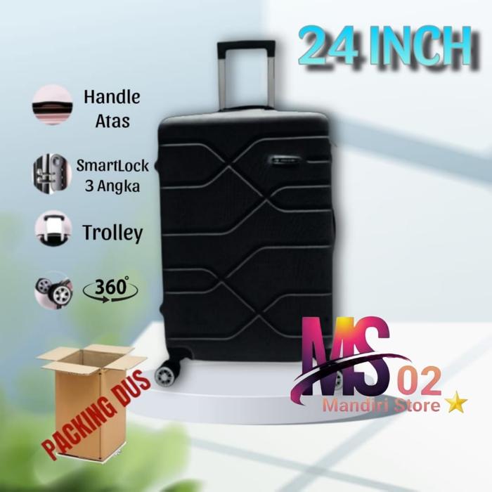 Gambar KOPER 24 INCH,KOPER POLO,KOPER TRAVELING.014 GREEN - Hitam dari MandiriStore02 undefined Tokopedia