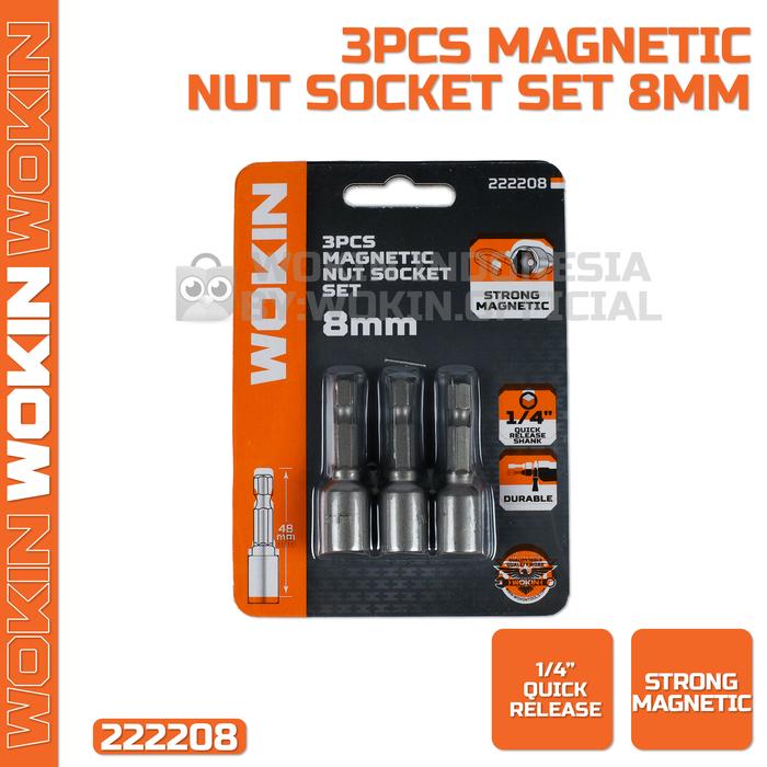Gambar 3Pcs Magnetic Nut Socket Set Wokin - 8mm dari Wokin Indonesia undefined Tokopedia