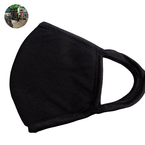 Gambar MASKER KAIN IKAT WARNA HITAM POLOS tergos  kepala pria - BIS KUPING dari risputstore undefined Tokopedia