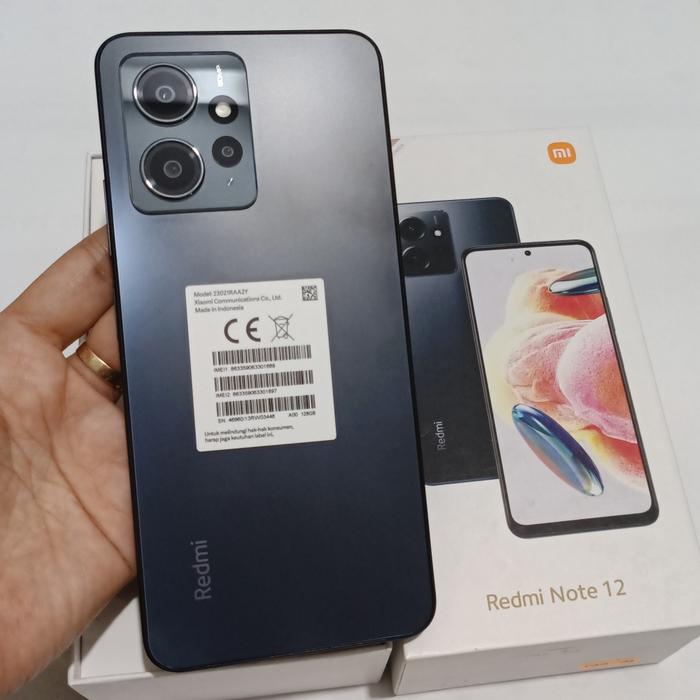 Gambar Xiaomi Redmi Note 12 4/128Gb,6/128Gb, 8/128Gb & 8/256Gb SECOND - Onyx Grey, 8/128GB dari Rusmi Cellular undefined Tokopedia